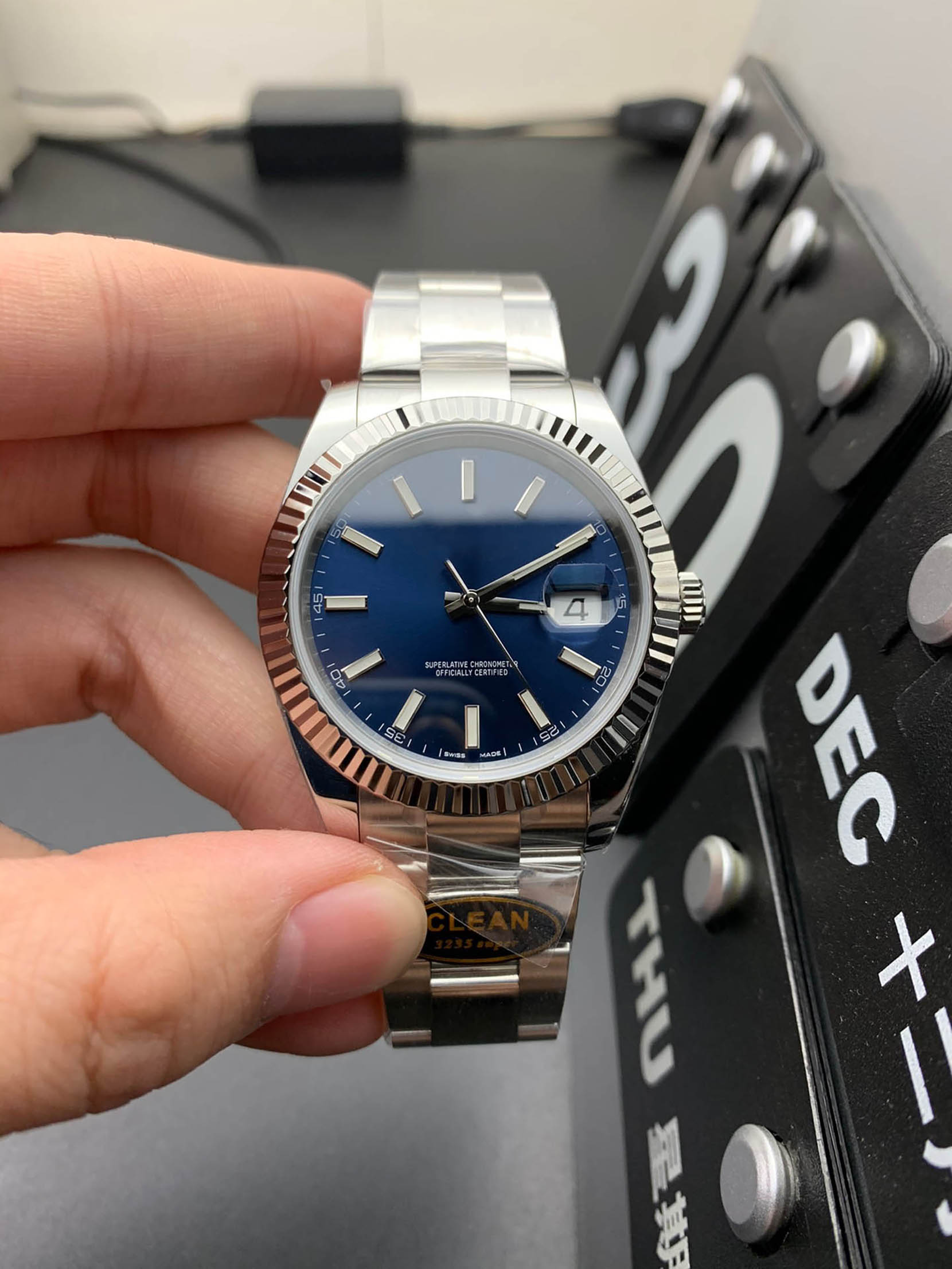 

2022 Clean Factory men watch datejust ETA 3235 movement Sapphire glass Black diving luminous watches 904L model Mechanical Fashion waterproof 10ATM Wristwatch
