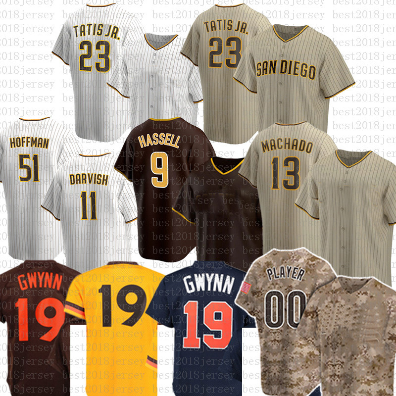 

13 Manny Machado San Diego Baseball Jersey 23 Fernando Tatis Jr. Joe Musgrove Eric Hosmer Tony Gwynn Jake Cronenworth Trevor Hoffman Ha-Seong Kim Blake Snell Caratini, Women size:s-2xl(jiaoshi)