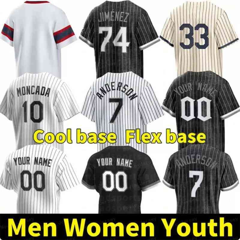 

Tim Anderson Baseball Jersey White Jose Abreu Yoan Moncada Sox Eloy Jiménez Luis Robert Yasmani Grandal Leury García Frank Thomas Lance Lynn Carlton Fisk Jerseys, Men