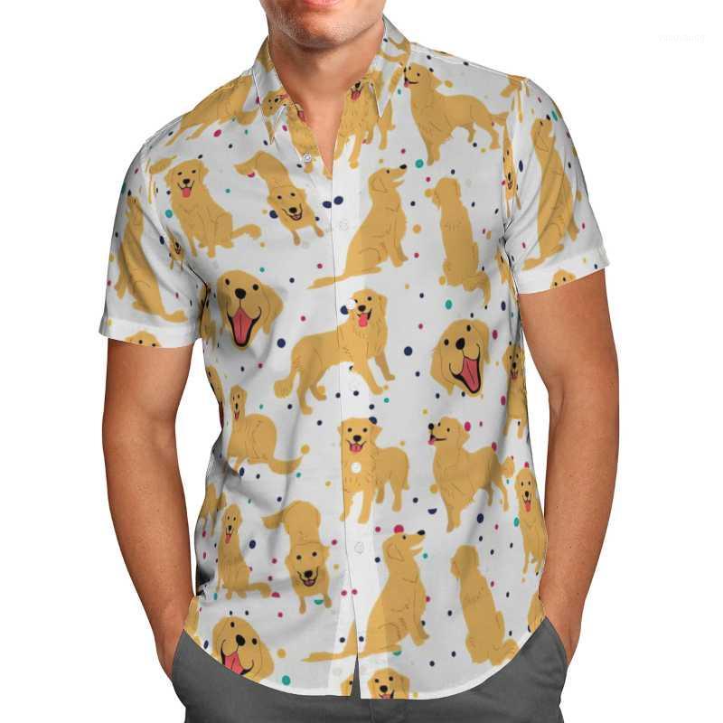 

Men' Casual Shirts Yellow Puppy 3D Hawaii Shirt 2022 Summer Breathable Short Sleeve Streetwear Oversized 5XL, Shirt 11