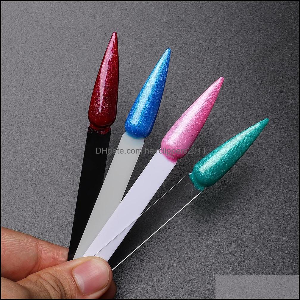 

False Nails Nail Art Salon Health Beauty Tips Display Fake Polish Uv Gel Varnish Color Card Palette Practice Showing Stiletto Swatches Sti, Type b clear