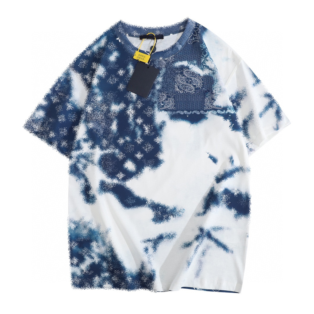 

22SS Designer Letter Printed T Shirts Tee Sweatshirt Fashion High Street Short Sleeves Summer Casual T-Shirt Breathable Men Women Crew Neck Tees Dresses fo Wome 15-024, Blue