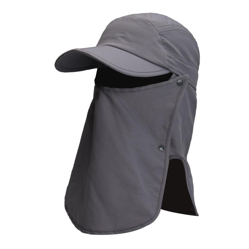 

Wide Brim Hats Summer Outdoor Fishing Fisherman Sun Hat Neck Face UV Protection Flap Cap Sunshade Big Eaves Adjustable Man, Black