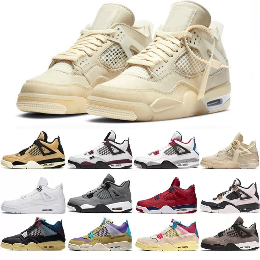 

2022 University Blue Jumpman 4 4S Cement Men's Basketball Shoes White Guava Ice Oreo sail Black metal Purple cat Breed Flash Cactus Jack Men's and women's sneakers, Watermelon