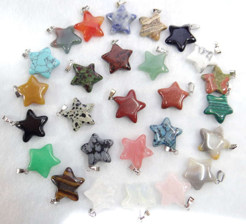 

Natural stone lapis Quartz Crystal tiger eye aventurine Unakite star Pendant for diy Jewelry making necklace Accessories 12PCS 220813