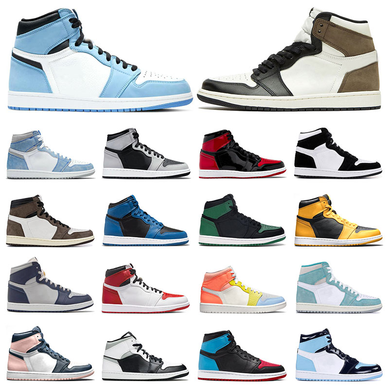 

Georgetown Mens sneakers 1s basketball running shoes 1 University Blue Dark Mocha Bred Patent Hyper Royal Twist Pine Green Heritage outdoor womens sports trainers, 17 36-47