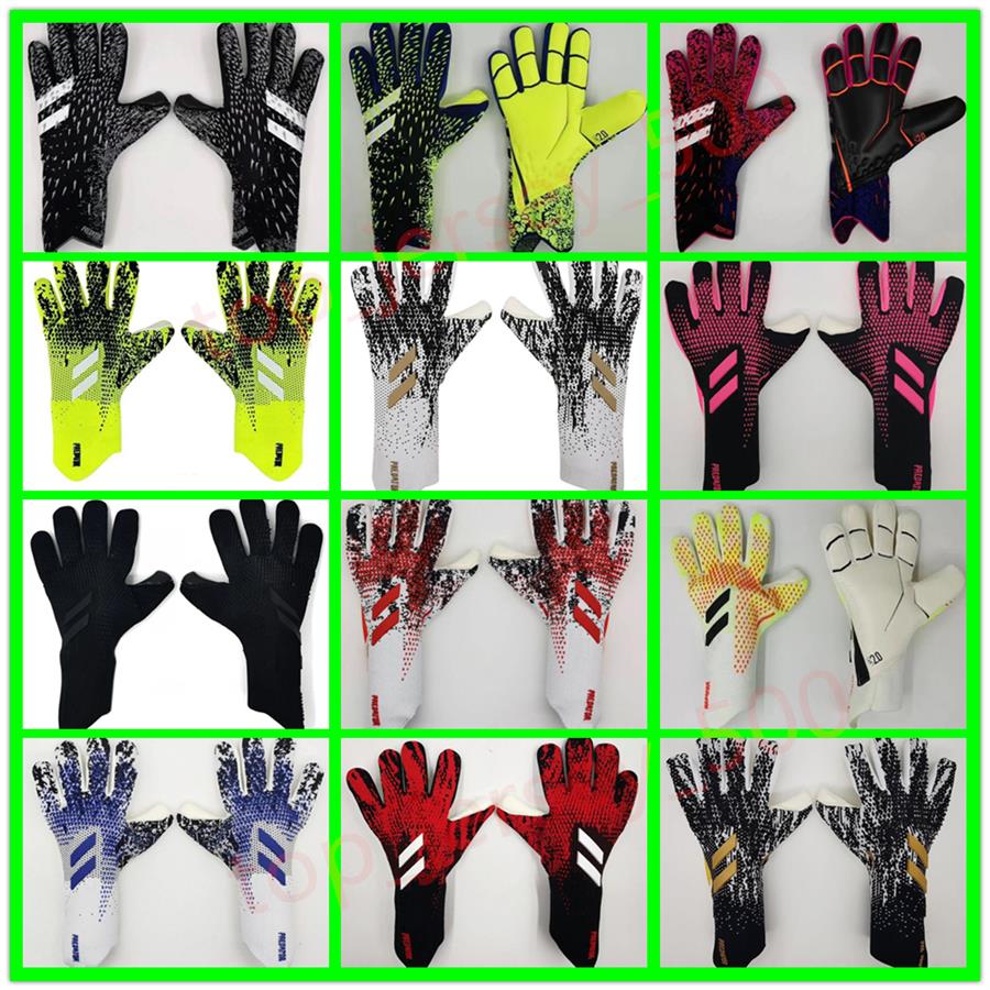

New Goalkeeper Gloves Finger Protection Professional Men Football Gloves Adults Kids Thicker Goalie Soccer glove321J, As shown in illustration 14