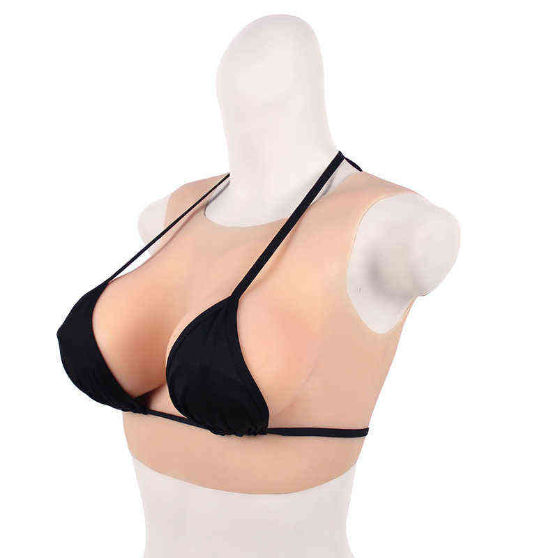 

Nxy Breast Form Yirong Round Neck Yiru Fake Breast Silicone Solid c d f Cup Pad Insert 220528