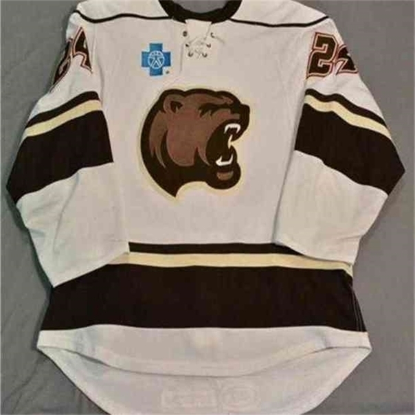 

C26 Nik1 2020 Vintage Hershey Bears Christan Djoos Chris Brown Hockey Jersey Embroidery Stitched Customize any number and name Jerseys Hockey Jersey, 33