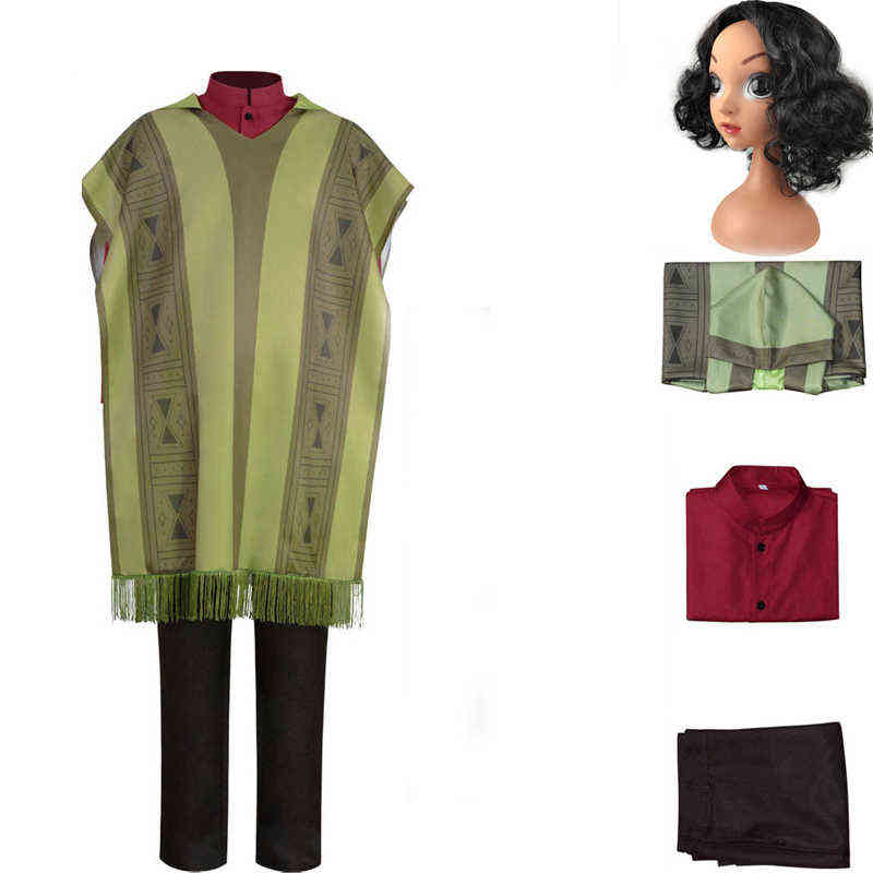 

Encanto Bruno Madrigal Cosplay Come Cloak Wig Shirt Pants Full Suit Halloween Party Outfit For Adult Men Boy Kids H220505