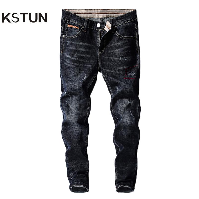 

Men's Jeans Men Pants Denim Fashion Desinger Black Blue Stretch Slim Fit For Man Streetwear Cowboys Hiphop Calca MasculinaMen's