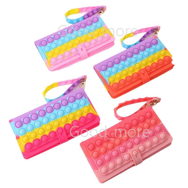 

Fidget Toys Bag Party Favor Pop Purse Decompression Bubble Coin Phone Case