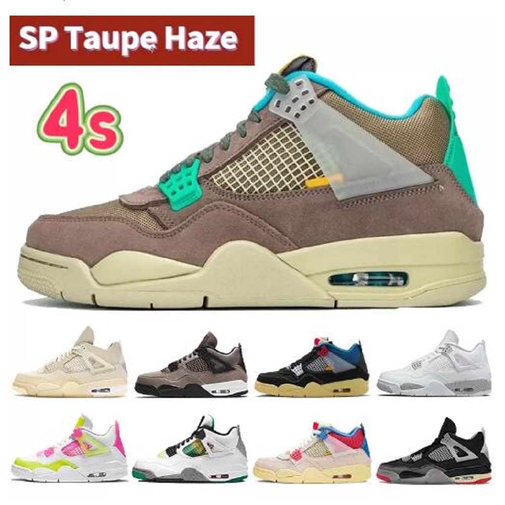 

Top 4 4s men women basketball shoes SP Taupe Haze white oreo x sail bred noir guava ice rasta mens Sneakers, # 11