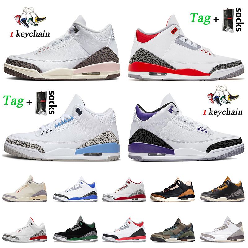 

2022 Fashion Jumpman 3 Women Mens Retro Basketball Shoes 3s Fire Red Black Gold Dark Iris Neapolitan Dark Mocha UNC Racer Blue Muslin Desert Elephant Trainer Sneakers, D18 jth nrg white cement 36-47