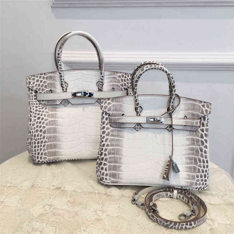 

Handbag herme birkin Himalayan Handbags Himalayan Women's Bag 35 30 Picotin 18 22 White Crocodile Pattern 30 Just the Same Style of Atmospheric One XFUN, Himalayan silver button 25cm
