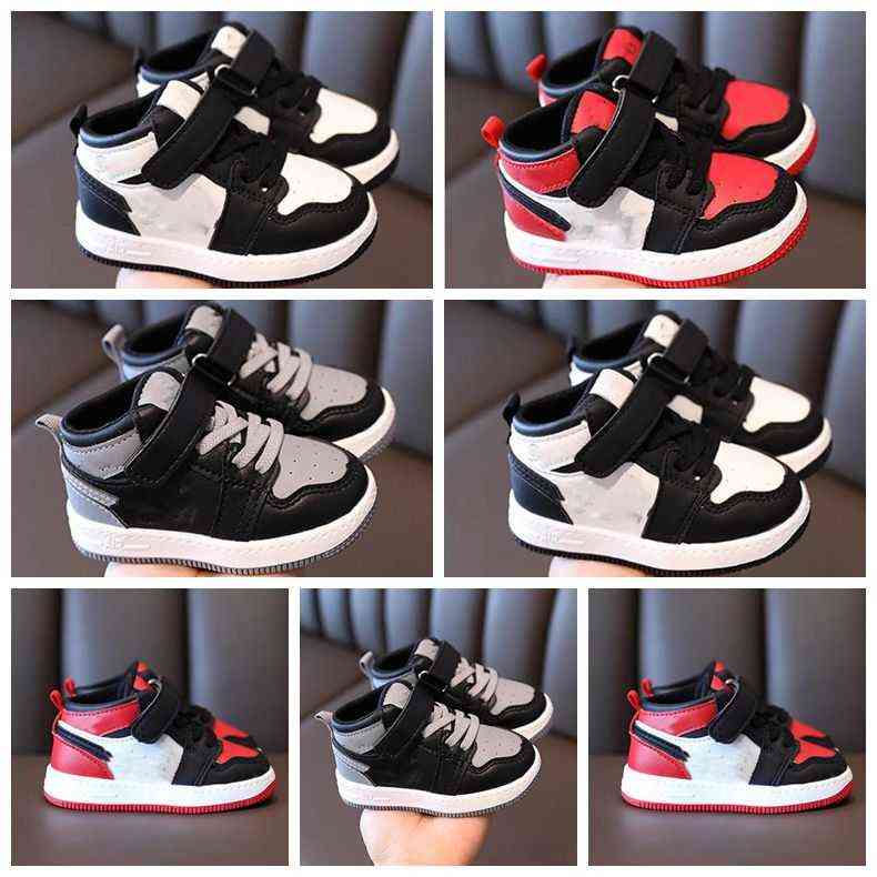 

2022 Brand Kids infant Shoes First Walkers Comfortable Child Sneakers Designer Cotton Fabric Little Boys Girls Toddler Red White Grey, Shoes box