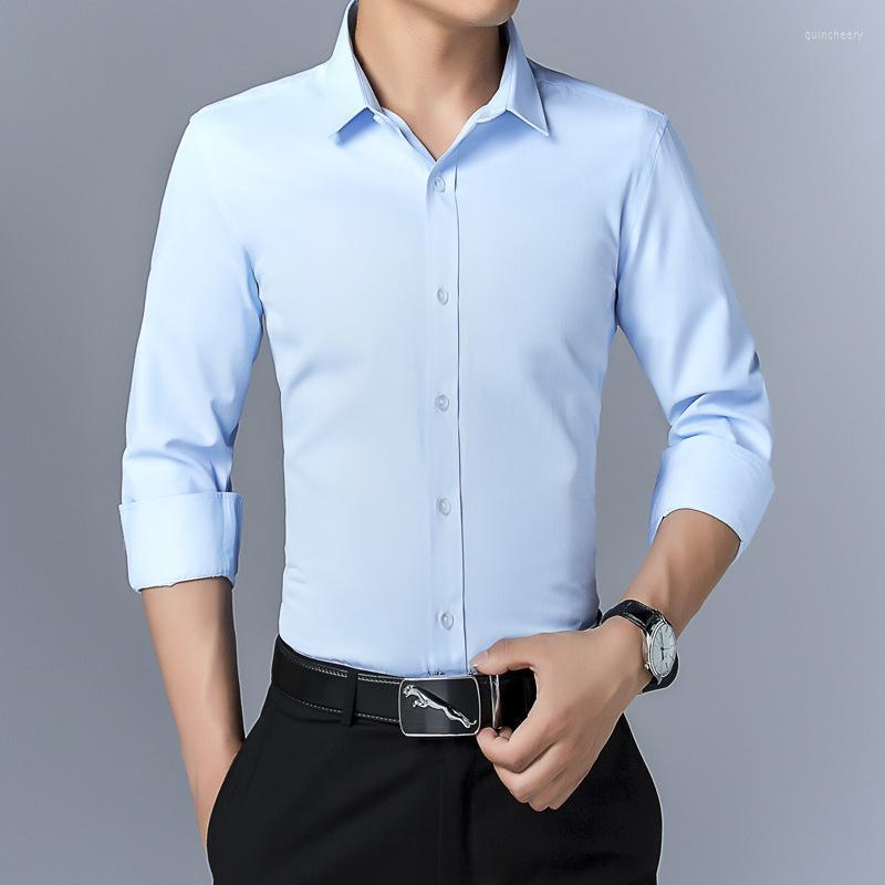 

Men' Dress Shirts Brand Clothing Men Male Men' Fashion Casual Long Sleeve Business Formal Shirt Big Size 5XLMen' Quin22, Black