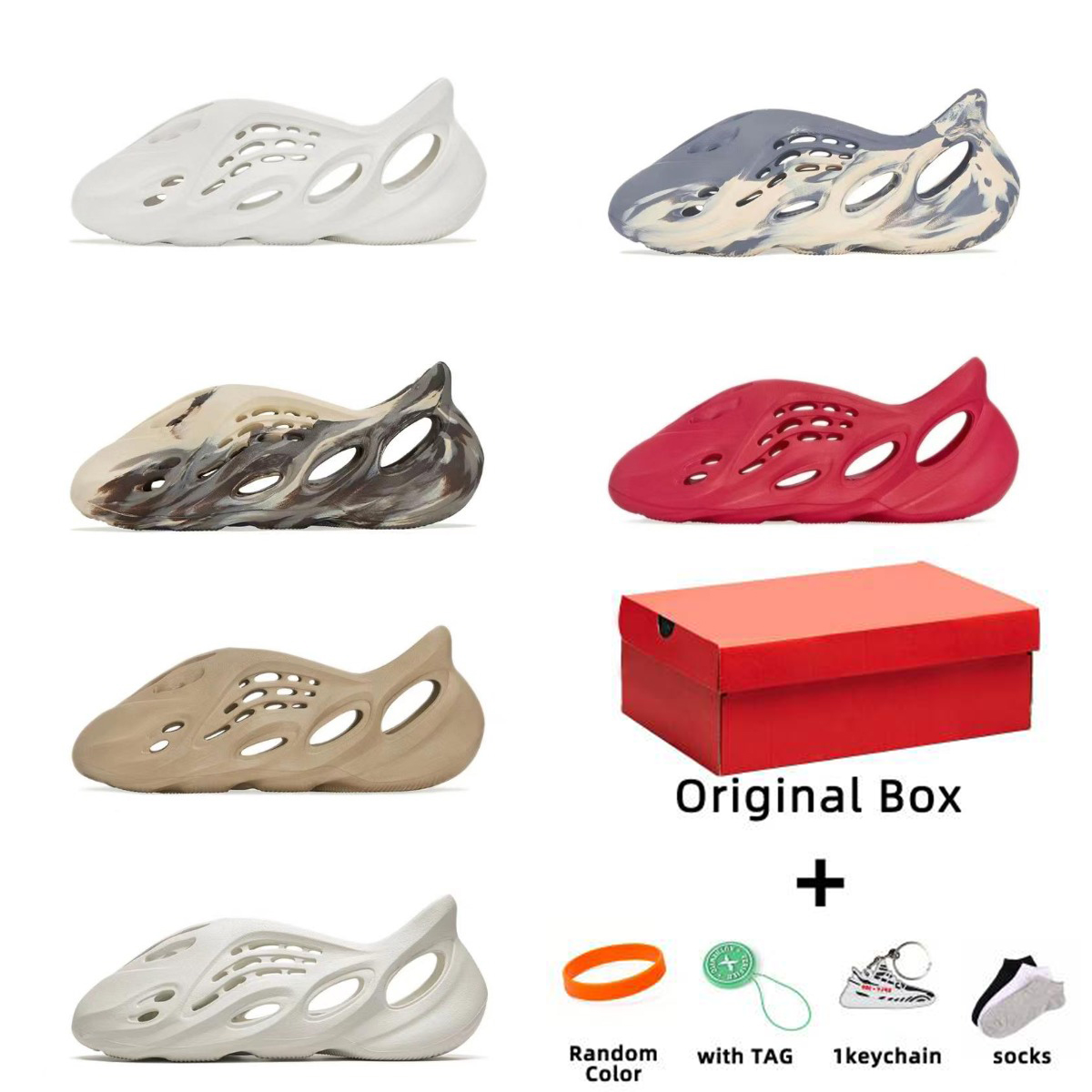 

Foam Runner Slipper MXT Moon Gray MX Cream Clay Men Women Slippers Shoes Ochre Vermillion Mineral Blue Triple Black Slides Designer Sandals With Box 35-47 Size
