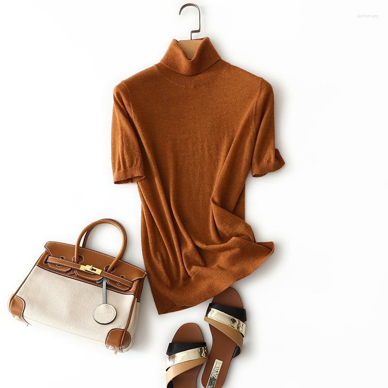 

Women's Sweaters Pullover Cashmere Sweater Top Summer Women Collar Gentle Spring Autumn Half-sleeved T-shirt Jemi22, Black