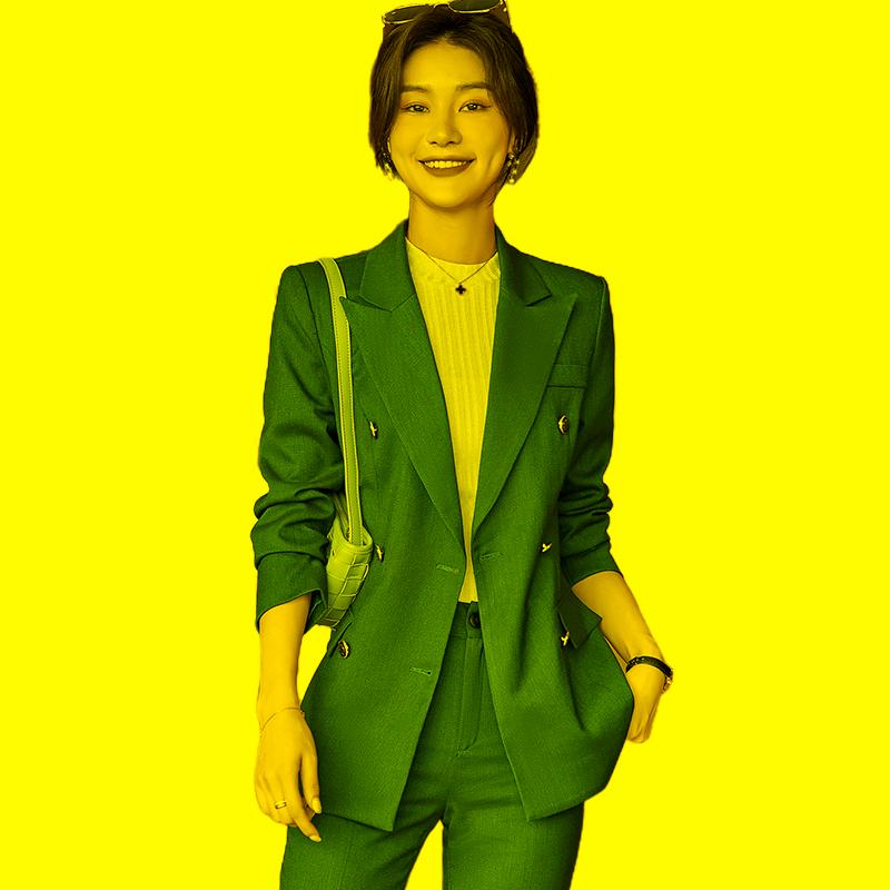 

Women' Two Piece Pants Lenshin 2 Pieces Pant Suits Fashion Office Ladies Work Wear For Women' Business Formal Elegant Set Blazer Outfi, 2 piece purple suits