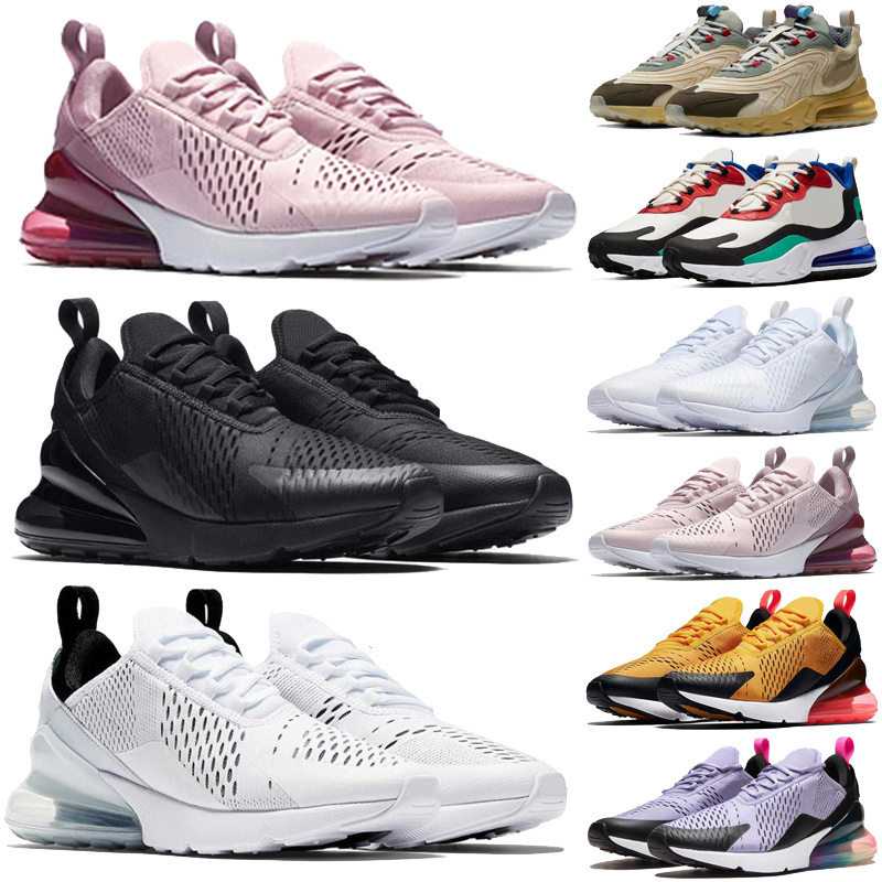 270 React Eng React Chaussures de course pour hommes triples noirs blancs Bauhaus légers violet des femmes de baskets pour hommes