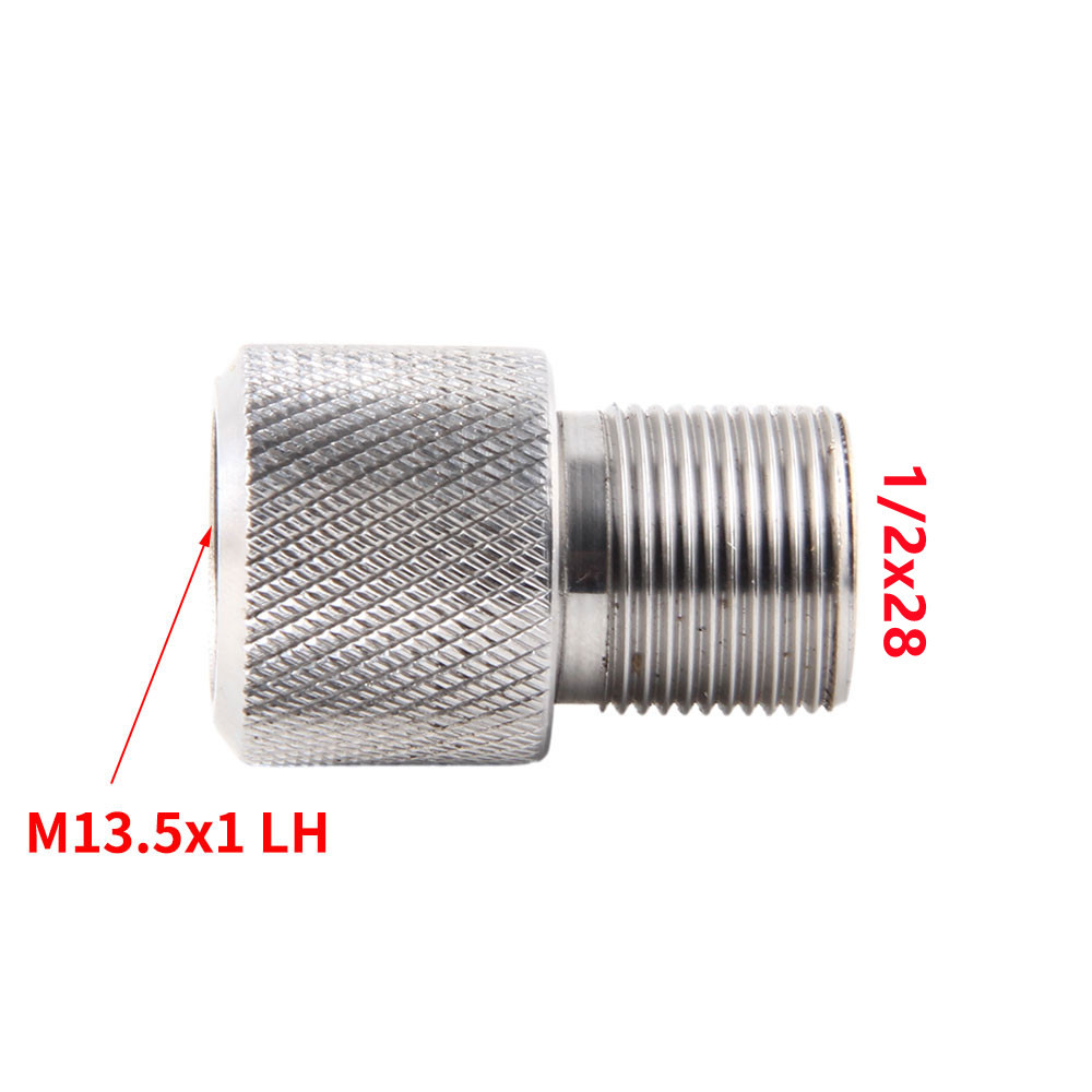 

Stainless Steel Thread Adapter 1/2-28 M14x1 M15x1 13.5x1 to 1/2-28 Fitting