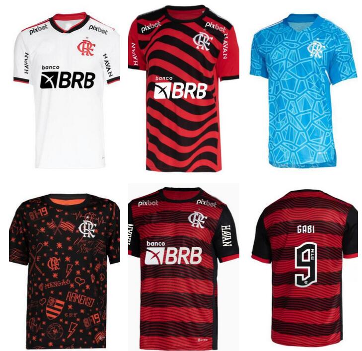 

2022 2023 flamengo Soccer Jerseys 22 23 David Luiz DIEGO E.RIBEIRO GABI DE ARRASCAETA B.HENRIQUE camisa de futebol Flamenco football shirts Player Version man kids