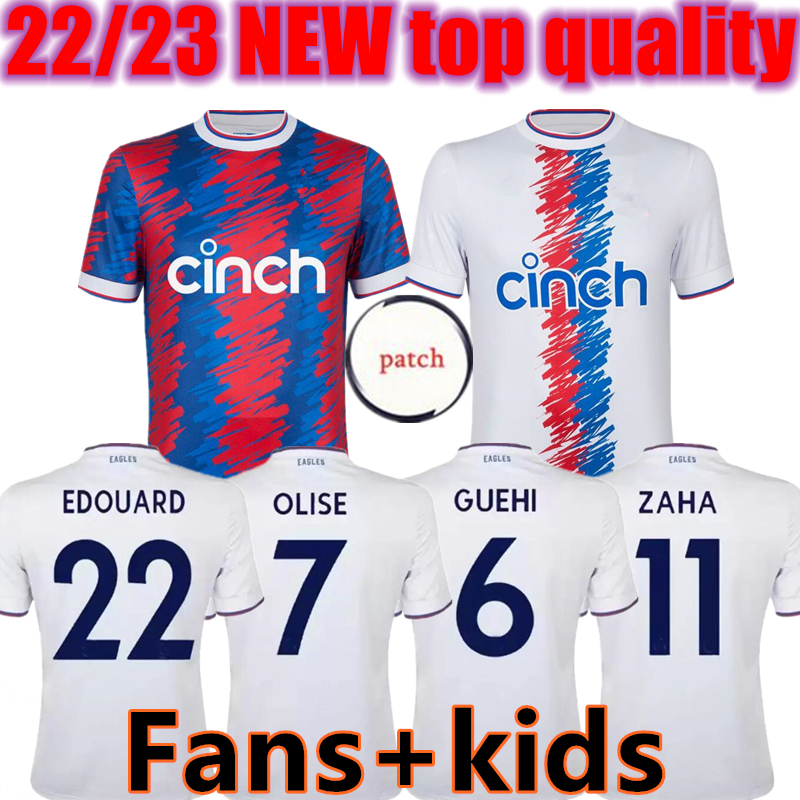 

23 Palace Soccer Jerseys Zaha MILIVOJEVIC TOWNSEND SAKHO BENTEKE MATETA EZE McARTHUR CPFC 2022 2023 EAGLES men kids Kits sock Full sets Football Uniforms, White
