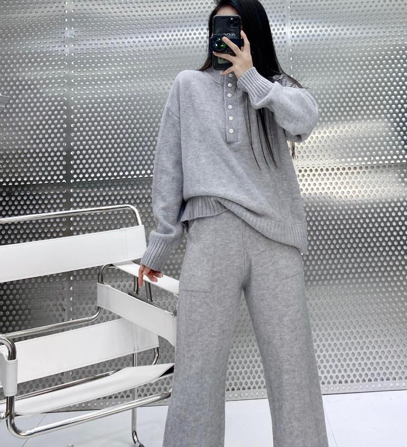 

Women's Two Piece Pants Autumn Winter Fashion Classic Trendy Designer Clothes Double Layer Stand Collar Suit Women M6Women's WomWomen's, Black