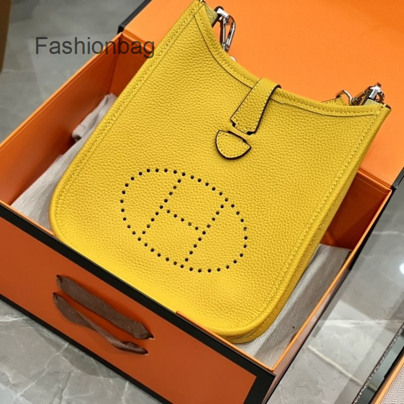 Sac h Hermee luxurys evelyn sacs Designer 2022 First Layer Cow Leather Bucket Litchi Match Single épaule Messenger Small Evelyne 01x3