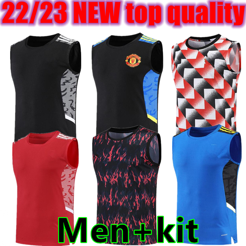 

fans training vest SANCHO soccer jerseys RASHFORD MAN SHAW 2022 2023 football shirt UTD POGBA CAVANI BRUNO FERNANDES men kids kit VARANE FRED GREENWOOD ELANGA, Grey