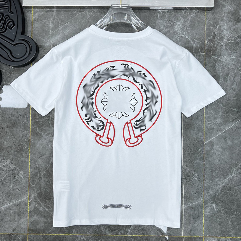 

Mens Classic t Shirts Brand Top T-shirts Ch White Short Sweater Casual Embossed Letter Horseshoe Sanskrit Cross Pattern Designers Tees Women Tshirts Pux5, Please contact us