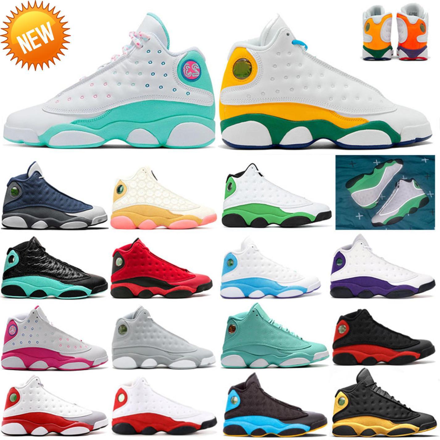 

2022 13 13s Mens Basketball Shoes Aurora Green Black Cat Court Purple Singles Day Playground Cny Men Shoes Sneaker Trainers 5 .5 -13, Cap and gown 40-47