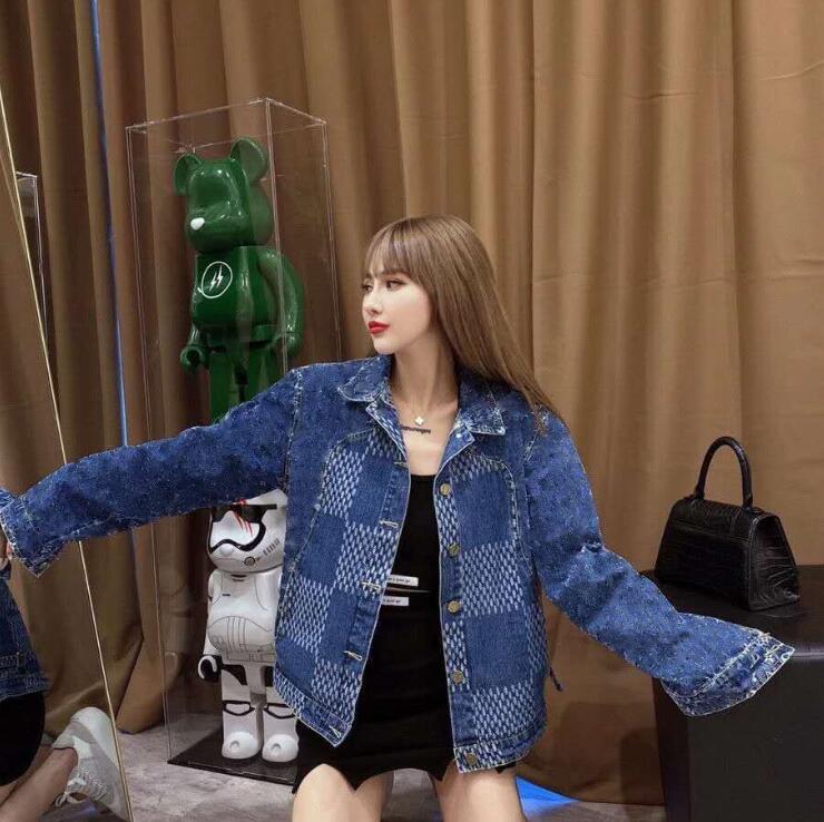

2022 New Fashion designer womens jacket High-end luxury lapel jean jacket men jackets jacquard over a large US size slim, Customize