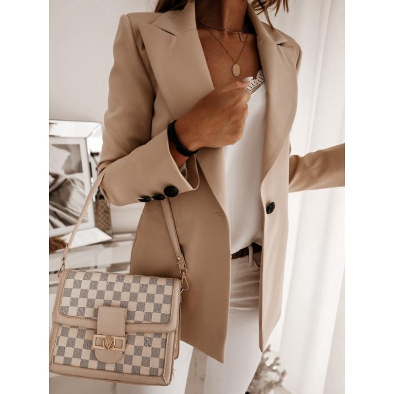 

Women' Suits & Blazers Fashion Blazer Jacket Women Autumn Casual Notched Collar Long Sleeve Work Suit Office Lady Solid Jackets Plus SizeWo, Pink