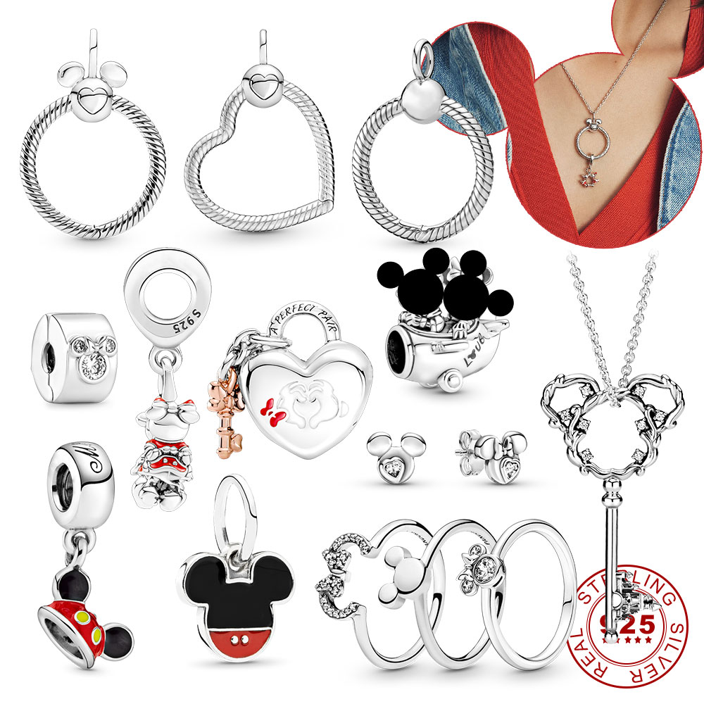 

Real 925 Silver Moments Heart O Pendant charm Fit Original Pandora Nacklace women fashion diy