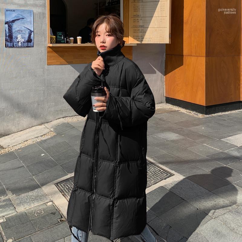 

Winter Long Cotton Purple Parka Coat Casual Fashion Korean Women' Jacket Loose Thick Warm High-quality Women Puffer Jacket1 Guin22, Black