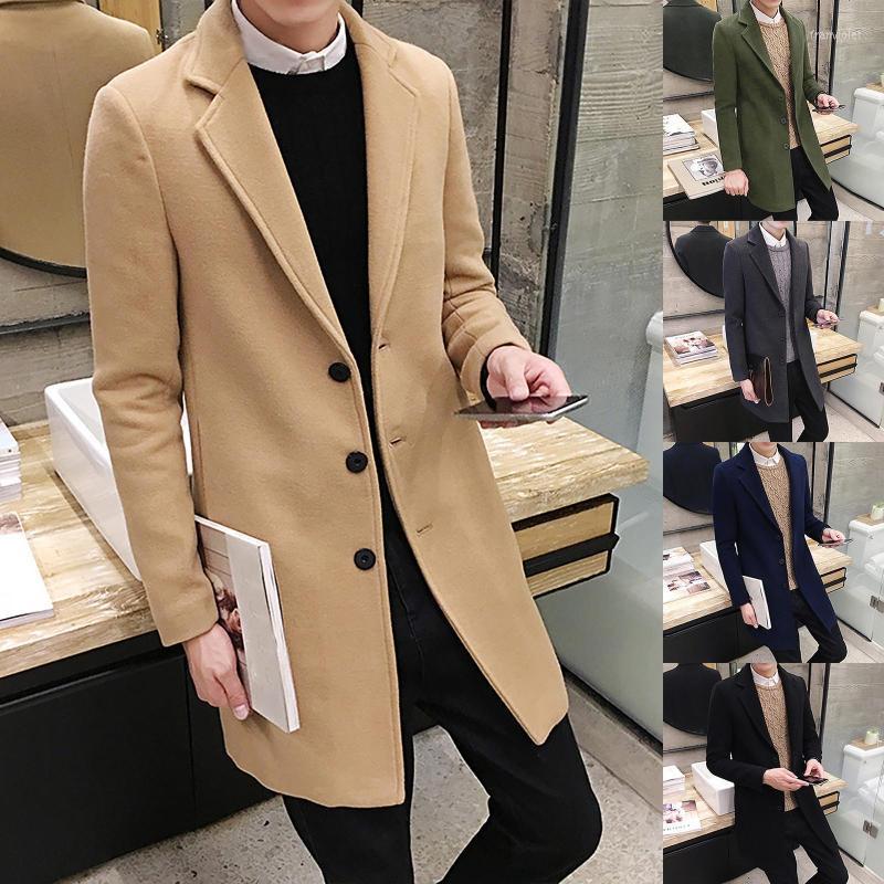 

Men's Wool & Blends Fashion Plus Size 6xl 7xl 8xl 9xl Khaki X-long Single Breasted Trench 2022 Spring Autumn Designer Long Men For Coats Fra, Black