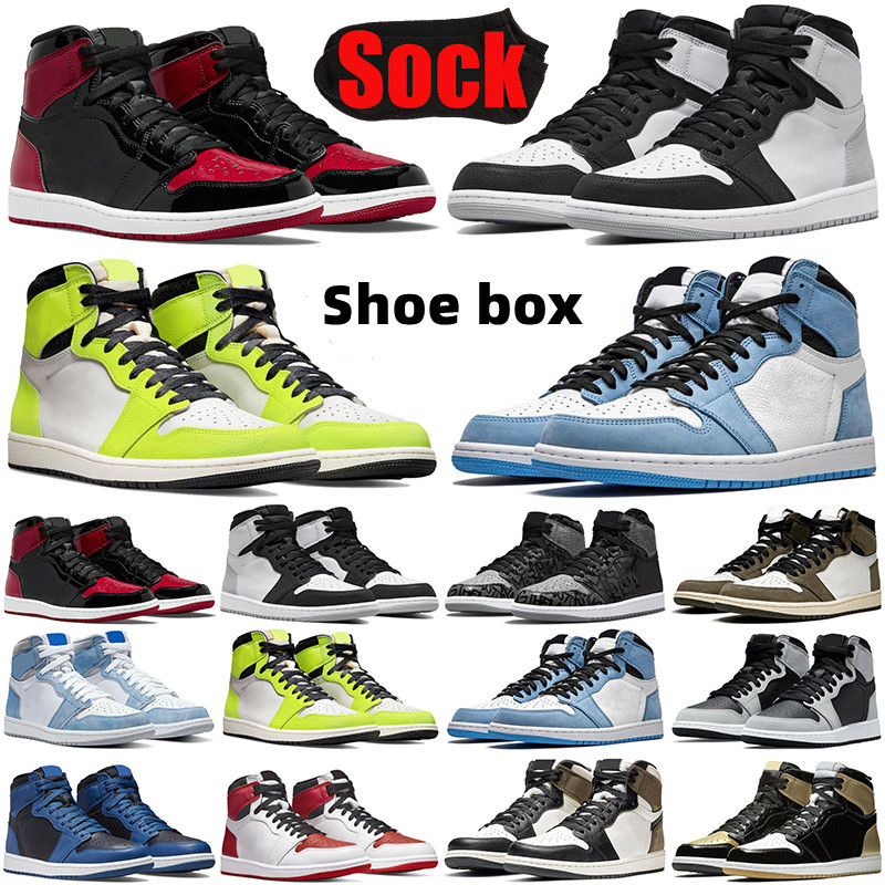 

Stage Haze Jumpman 1s basketball shoes for mens womens 1 Visionaire Patent Bred Hyper Royal University Blue Dark Mocha men Hard Court trainers sports, Nude