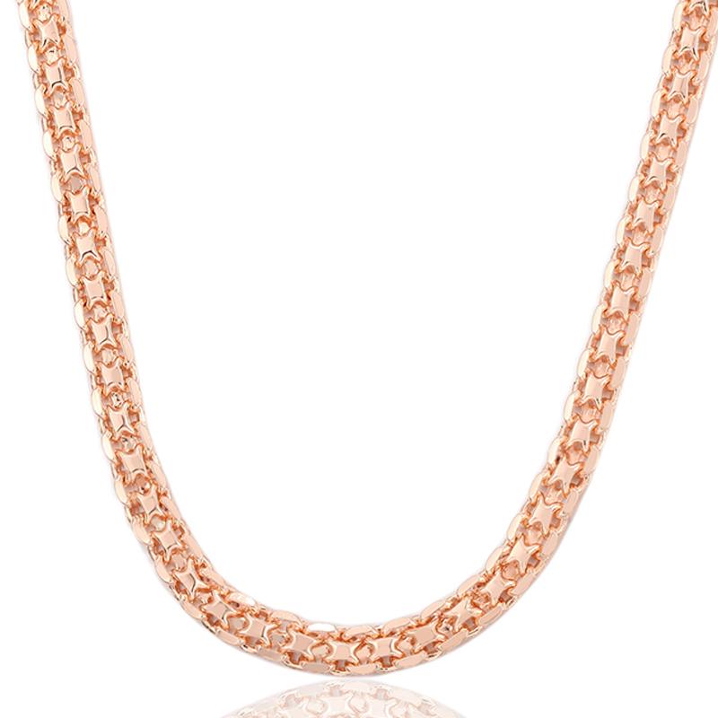 

Chains 5mm Men Women 585 Gold Color Carve Twisted Russian Necklace Long Jewelry
