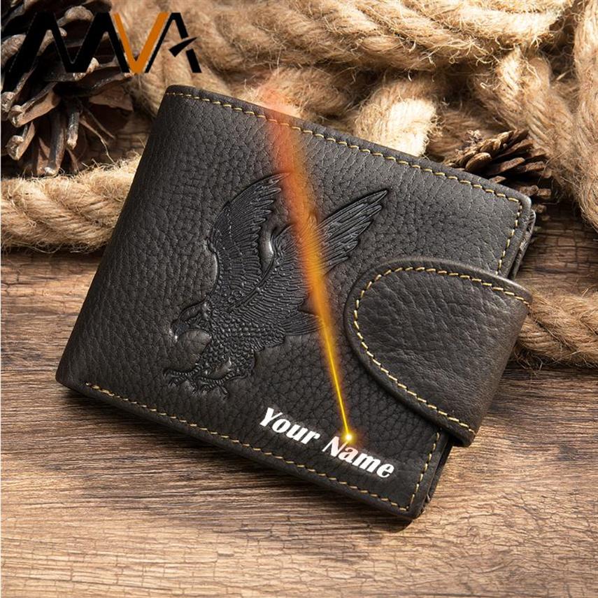 

Wallets MVA Engrave Mens Fashion Small Wallet Men Genuine Leather Card Vintage Male Cartera Pocket Money Bag 7288291R, 7288a2black