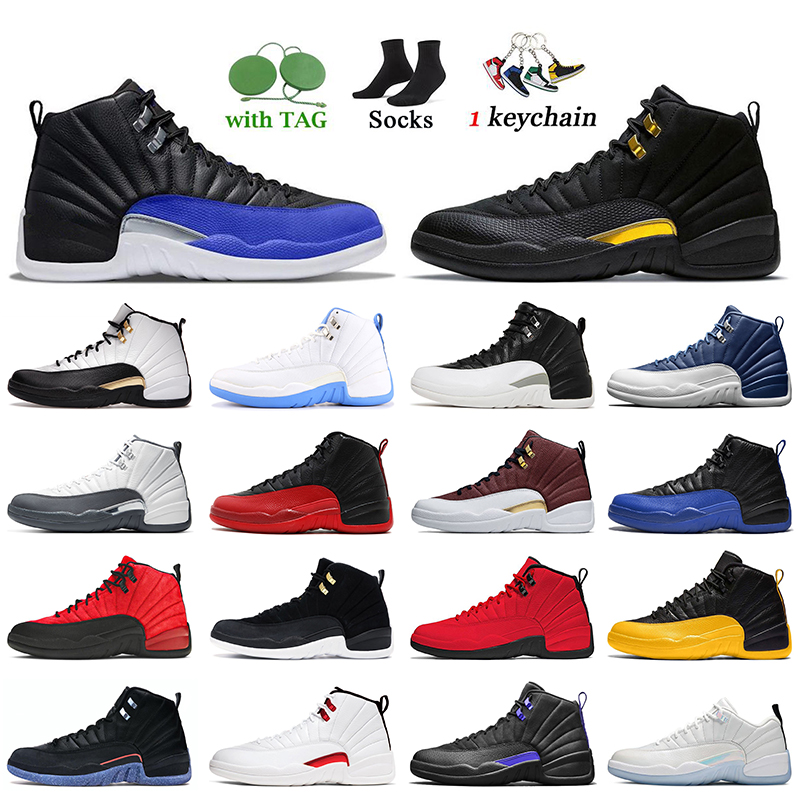 

Mens 12s Basketball Shoes 2022 Jumpman 12 Hyper Royal Black Taxi Royalty Playoffs Utility Twist Reverse Flu Game Dark Concord University Gold Trainers Sneakers, A10 pure platinum 39-47