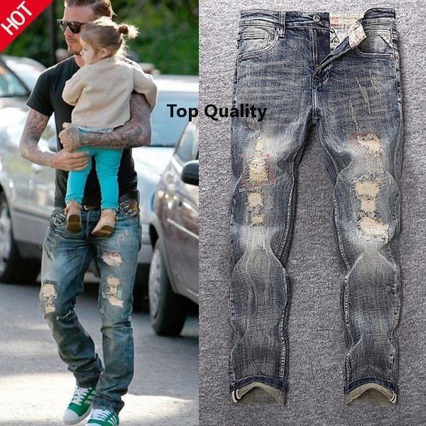 

2021 New EUROPEAN and American Men's Jeans Washed Straight Trousers Jeans Vintage High -End Stret Small Straights Star Same Style, I need look other product