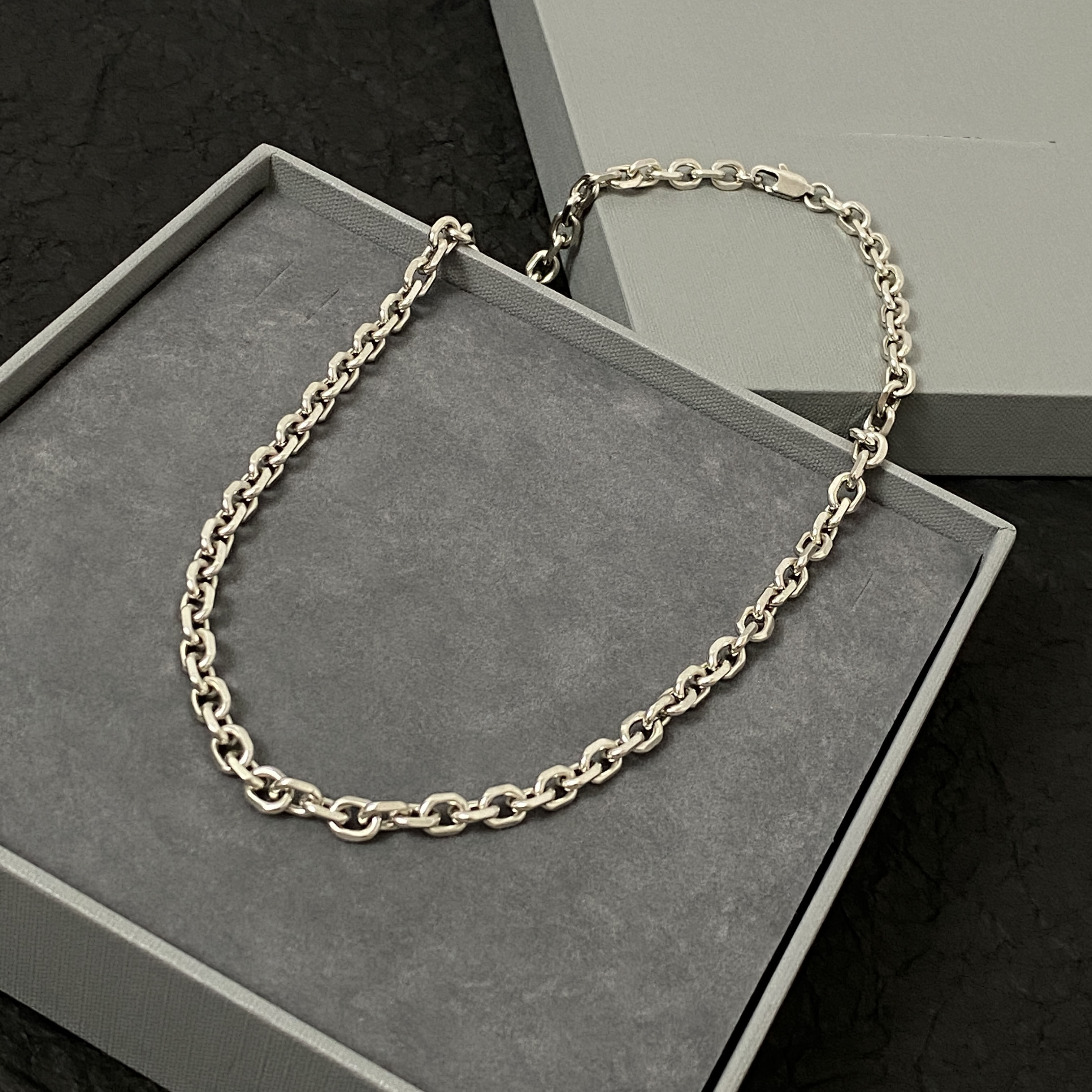 

Paris fashion custom unique logo necklace men and women retro old chain can be worn with ring pendant jewelry accessories
