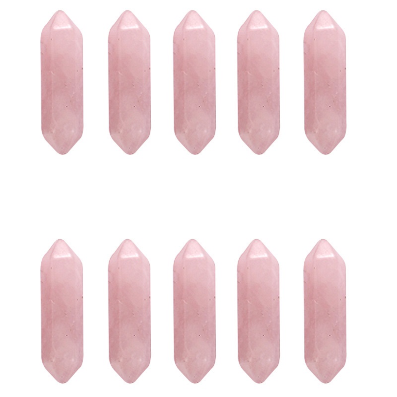 

natural stone Hexagonal pillar charms point Amethyst Rose Quartz opal pendants for jewelry making diy necklace earrings