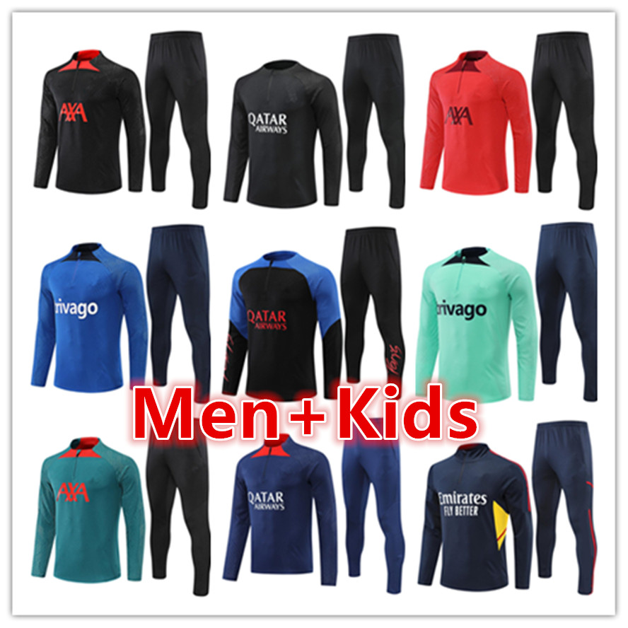 

2022 2023 men kids set soccer jerseys training suit tracksuits chandal futbol 22 23 mens football tracksuit jacket jogging sets tuta survetement foot, 15