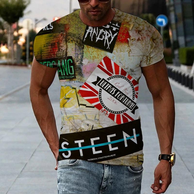 

Men's T-Shirts Fashion Summer Europe And America Street 3D Printed Men's T-shirt Breathable Style Large Size XXS-6XLMen's, Tx792