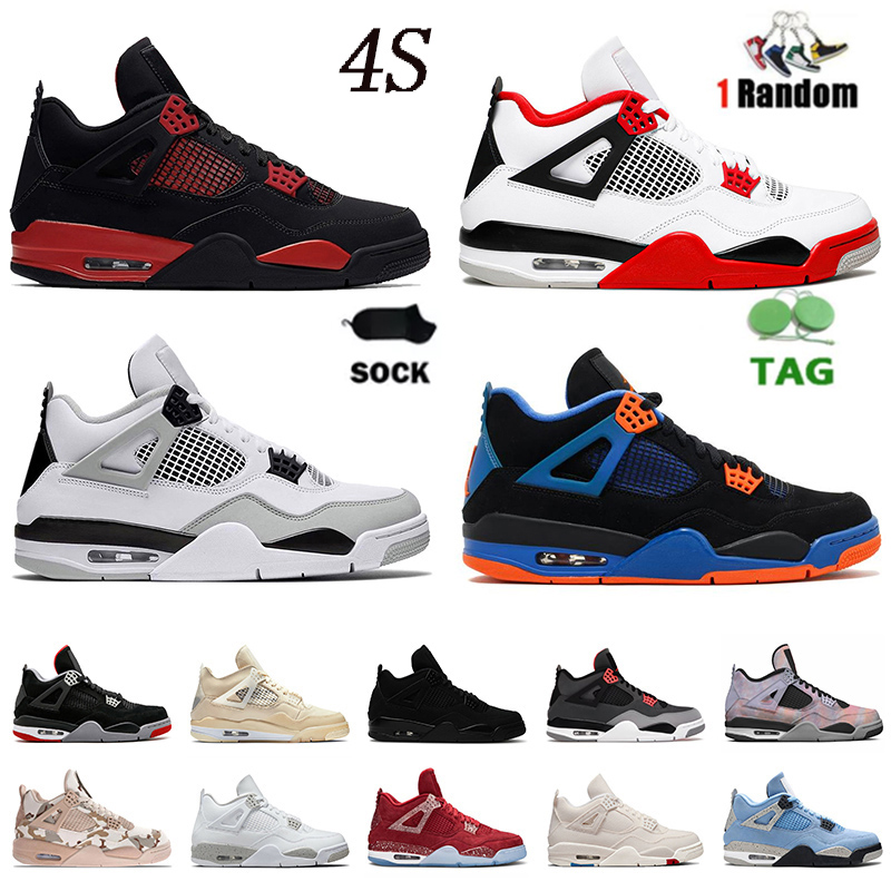 

Fashion 4s Jumpman 4 Men Women Basketball Shoes Size 13 Fire Red Thunder Military Black Cat Cavs Canvas Loyal Blue Offs White x Oreo Jogging Retros Sneakers Sports, C40 yellow 40-47