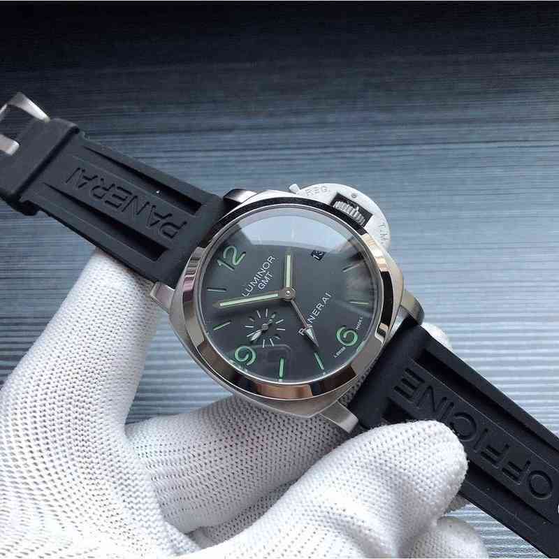 

Luxury Mechanical Movement Watch Panera Sapphire Glass Mirror 44mm Original Pin Buckle 904l Fine Steel Automatic Imported Cowhide band Swiss Brand Designers, Khaki