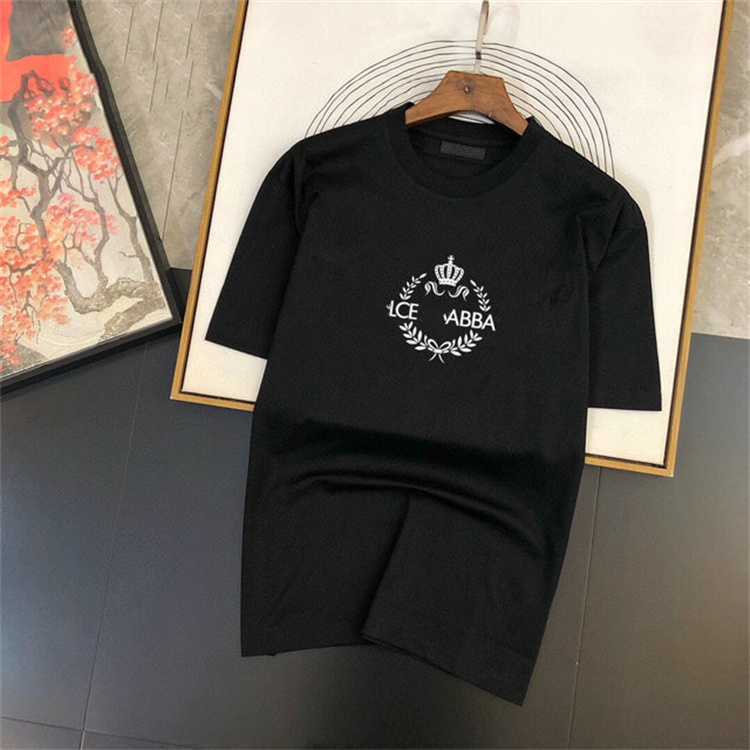 Designer tide T-shirt chest letters laminated printing short sleeve high street loose oversized casual T-shirt 100% cotton high quality men&#039;-image-762921597